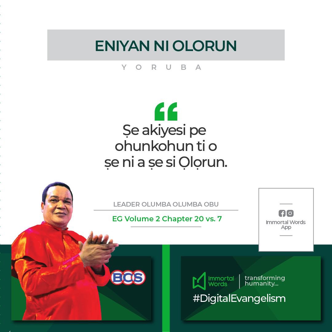 OOObu_BCS's tweet photo. DIGITAL EVANGELISM💚🤍

Colossians 3:23–24: “And whatsoever ye do, do it heartily, as to the Lord, and not unto men; Knowing that of the Lord ye shall receive the reward of the inheritance: for ye serve the Lord Christ.”

What you do is not just done to men, but unto God Himself. https://t.co/6AvQYiQhsZ