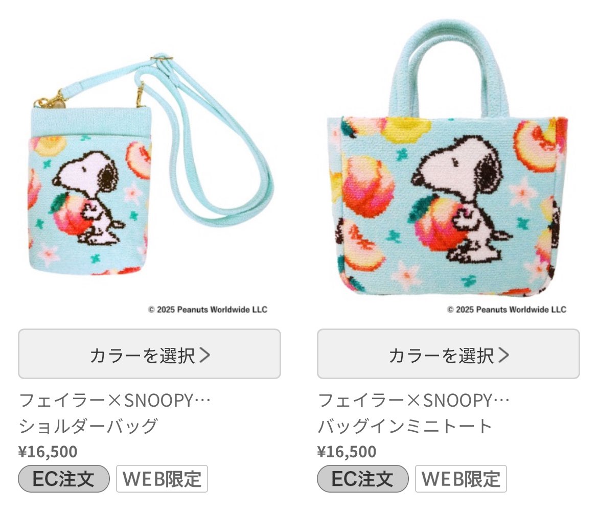 阪急スヌーピー フェイラー バッグインミニトート スヌーピーとイチゴ 