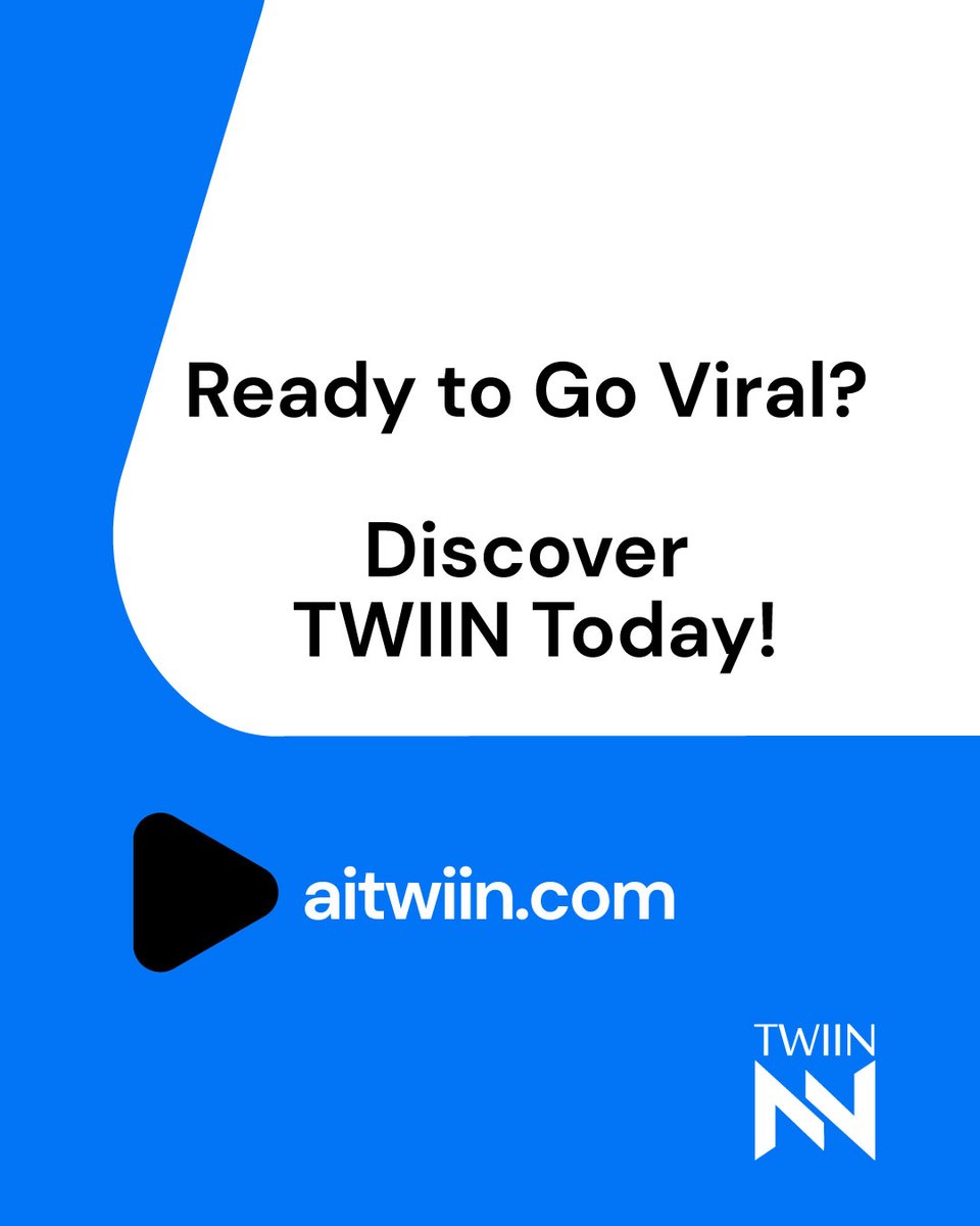 AiTwiin's tweet image. ⏳ Your Time Is Precious
With TWIIN, skip the long hours of shooting, editing &amp;amp; re-editing get social media–ready formats in minutes.

🚀 Create smarter, not harder.
👉 That’s the TWIN Effect.
Start today at aitwiin.com

#ContentCreationMadeEasy #RepurposeContent