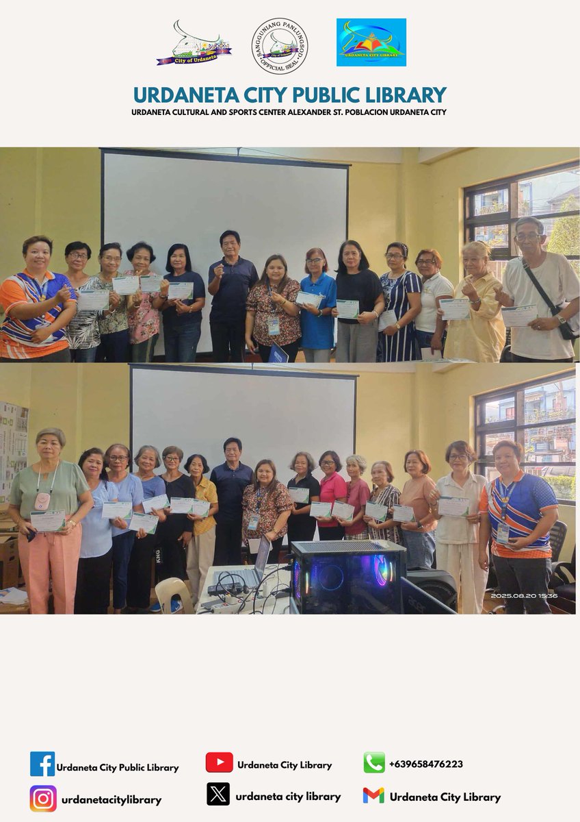 urdanetacitylib's tweet photo. Day 2
Batch 1
I want to be techy and Let's explore the web
August 10 to 20 2025
Federation Senior Citizens Association. https://t.co/tz9txXc9qA