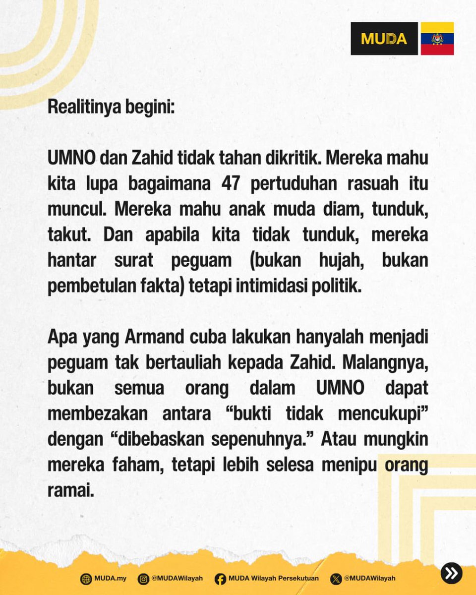 Parti MUDA Wilayah Persekutuan tweet media