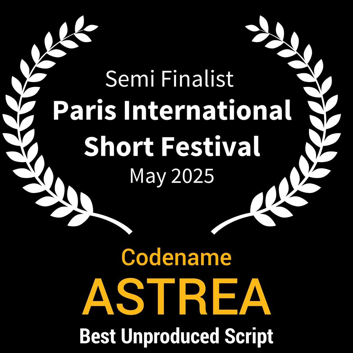 Amazing news! My screenplay "Codename: ASTREA" has just reached Semi Finalist at Paris International Short Festivsl - Best Unproduced Script via FilmFreeway.com! - #nellgwyn #aphrabehn #indiethriller #perioddrama