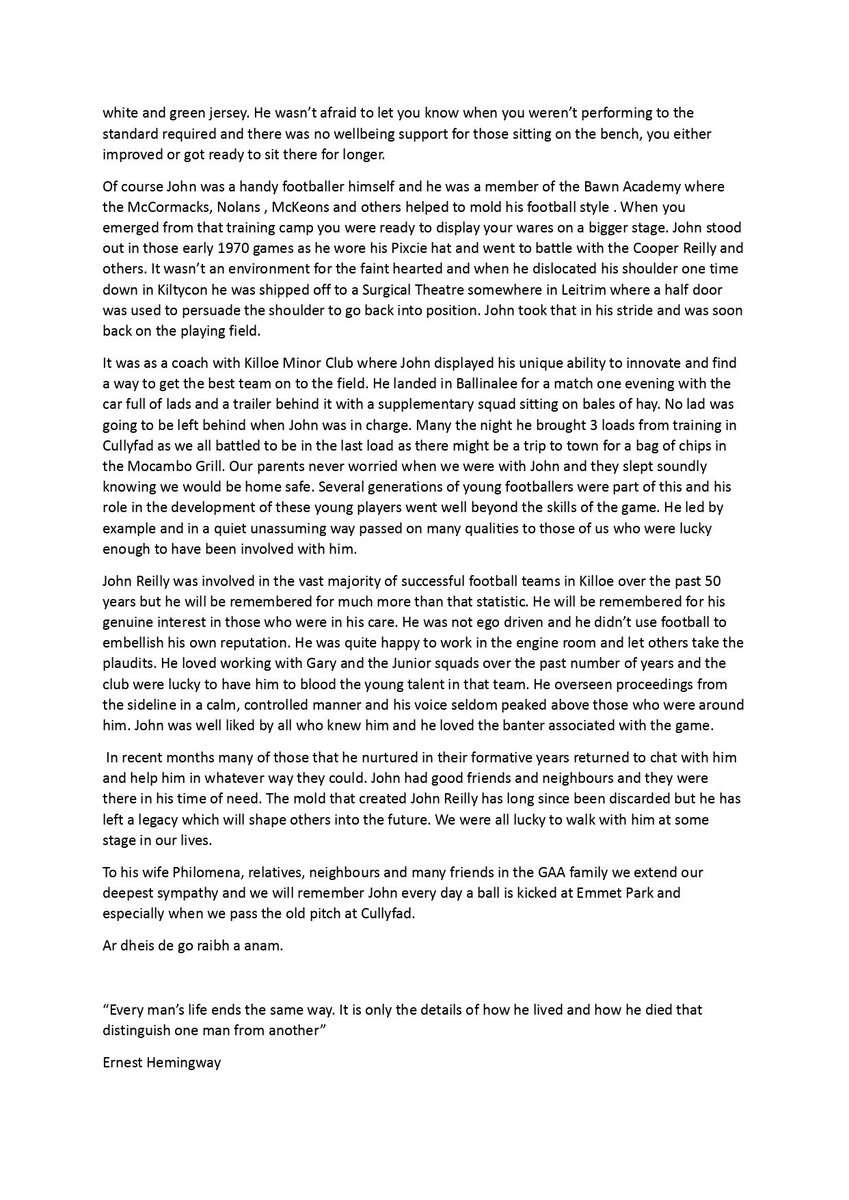 A tribute to John Reilly
