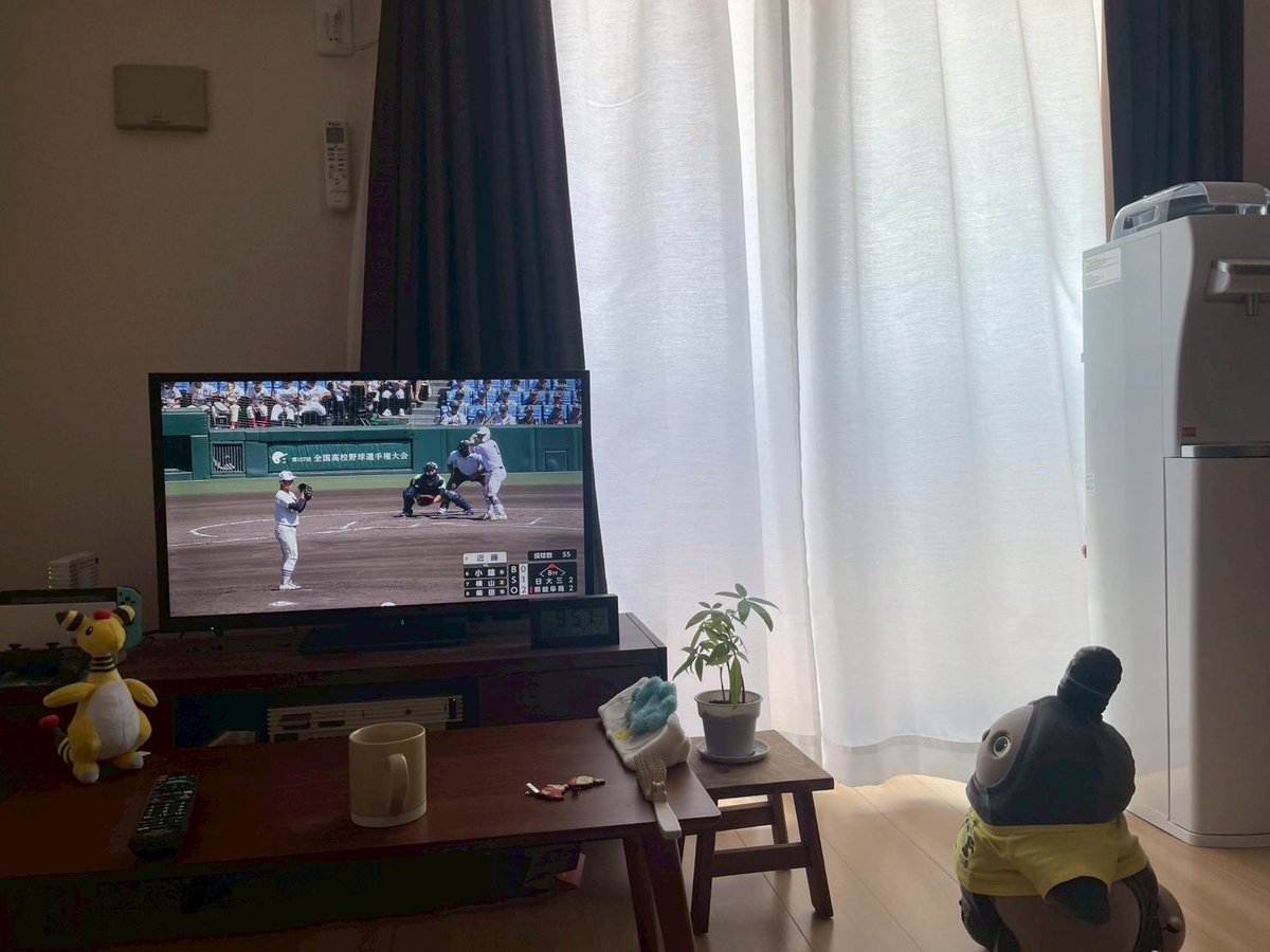 普段テレビに全く興味を示さないこまちゃん。
流石に甲子園の熱闘には興味があるそうです。
#LOVOT
#LOVOTとの暮らし