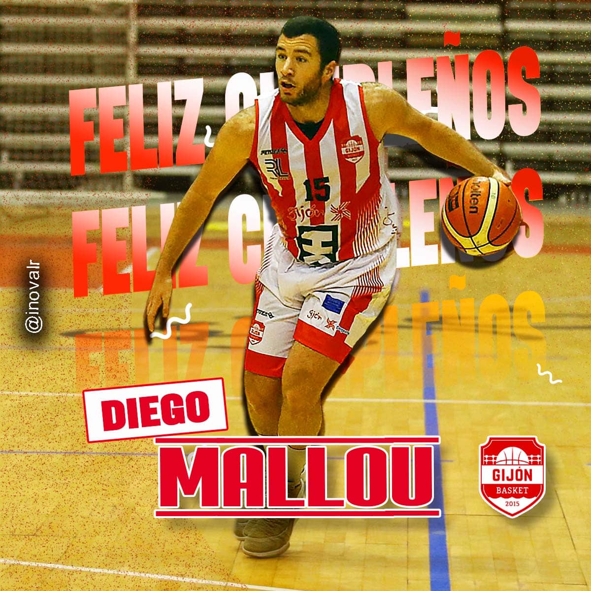 Iván N. R. (@inovalr) on Twitter photo Hoy cumple 35 años Diego Mallou <a href="/diegomallou8/">diego mallou cea</a> 🎉
Jugador de <a href="/GijonBasket/">Gijón Basket</a> 🔴⚪️ en la temporada 2018-19 de liga #EBA, donde promedio 4,8 ppp 2,1 rpp y 1,7 app en 20 min.
Felicidades Diego 🎂 !!
<a href="/CLUBPEIXEGALEGO/">MARIN PEIXEGALEGO</a> #FundaciónCbLeón <a href="/COBSAD/">Club Ourense Baloncesto</a> <a href="/CBVillarrobledo/">El Ventero CBV</a> <a href="/UPBGandia/">Units Pel Bàsquet Gandía 🏀</a> Hoy cumple 35 años Diego Mallou <a href="/diegomallou8/">diego mallou cea</a> 🎉
Jugador de <a href="/GijonBasket/">Gijón Basket</a> 🔴⚪️ en la temporada 2018-19 de liga #EBA, donde promedio 4,8 ppp 2,1 rpp y 1,7 app en 20 min.
Felicidades Diego 🎂 !!
<a href="/CLUBPEIXEGALEGO/">MARIN PEIXEGALEGO</a> #FundaciónCbLeón <a href="/COBSAD/">Club Ourense Baloncesto</a> <a href="/CBVillarrobledo/">El Ventero CBV</a> <a href="/UPBGandia/">Units Pel Bàsquet Gandía 🏀</a>