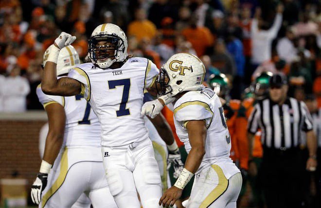 Go Jackets! (@rotodengt) on Twitter photo We are 7 days away from kickoff in Colorado. BJ Bostic A-Back wore 7 during his time on the Flats. Bostic was fast and an excellent blocker. Bostic had big moments against Miami, Clemson and FSU in 2014. He also had a few good runs against Miss State in the Orange Bowl. We are 7 days away from kickoff in Colorado. BJ Bostic A-Back wore 7 during his time on the Flats. Bostic was fast and an excellent blocker. Bostic had big moments against Miami, Clemson and FSU in 2014. He also had a few good runs against Miss State in the Orange Bowl.