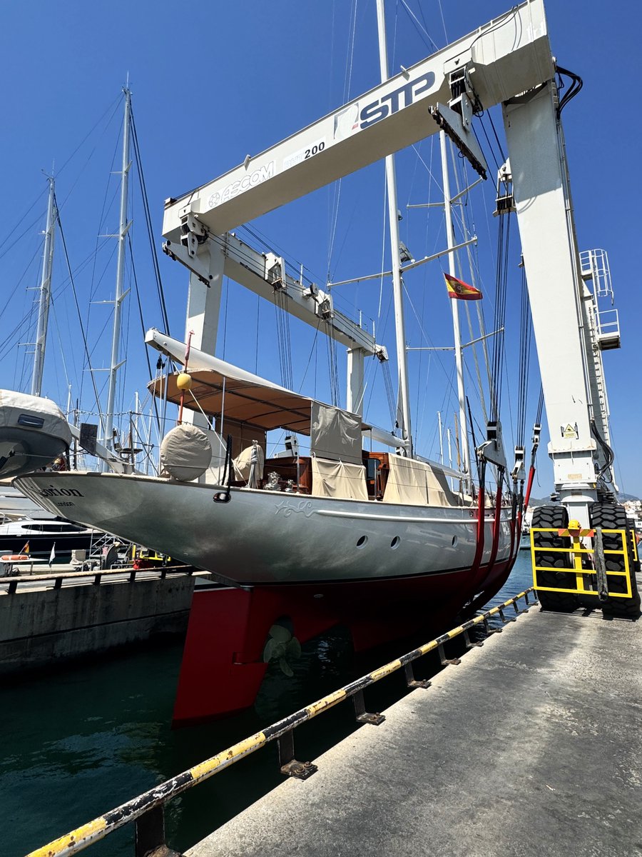 At STP, we are proud to welcome and care for some of the most beautiful sailing yachts in the world.
After some days at our yard, SY Neorion returns to the sea in top condition, ready for her next voyage.
It’s always a pleasure to see these classic beauties back in the water.