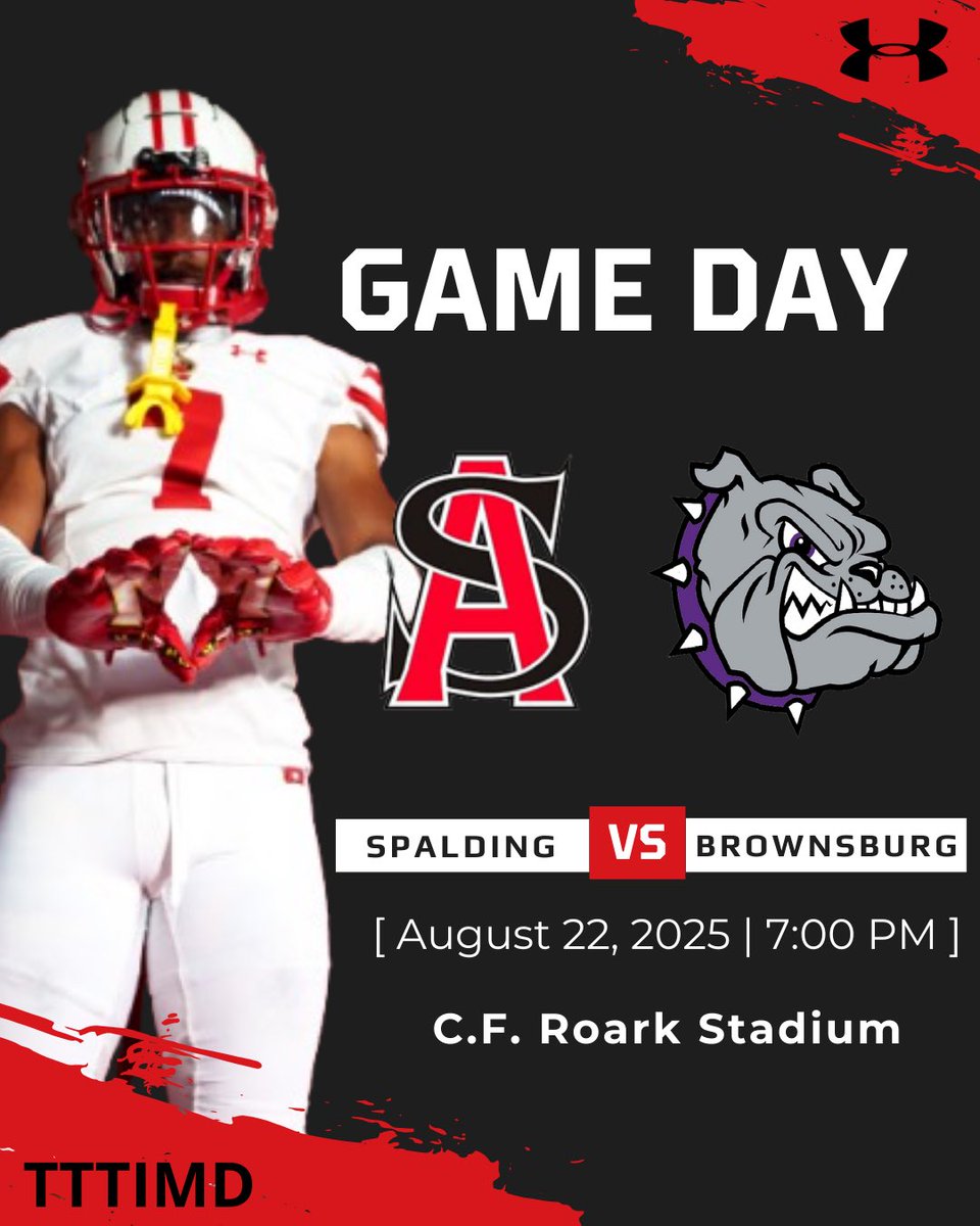 SpaldingFB's tweet image. It’s Game Day‼️  

Week 0️⃣

&amp;lt;&amp;lt; Season Opener&amp;gt;&amp;gt;

🆚| Brownsburg
📅| Friday August 22, 2025
⏰| Kickoff at 7:00PM
🏟| C.F. Roark Stadium
📍| Brownsburg, IN
📺| Brownsburg BCSC.TV
🎥 | ihsaatv.org/Crossroads/BCS…

#TTTIMD ♦️♦️