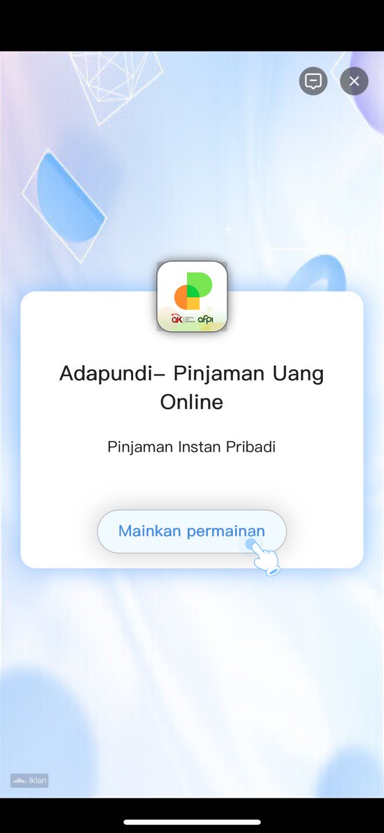 Iklan pinjol stres bisa bisanya "mainkan permainan" kek wtfff