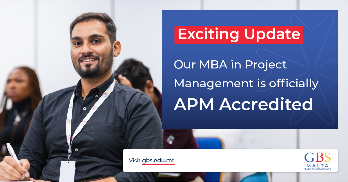 GbsMalta's tweet photo. Exciting Update! 🚀
GBS Malta’s MBA in Project Management is now APM Accredited - giving your qualification global recognition + a career edge.
➡️ Apply now: https://t.co/pzxvEnM72i
#GBSMalta #APMAccredited #MBAProjectManagement https://t.co/fQG9htPCY2