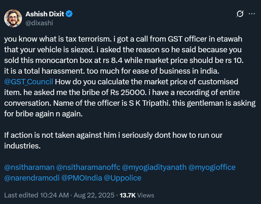 Hindu khatre mein hai. Siachen mein jawan marr rahe hai. Modi Ji videsh mein naam roushan kar rahe hai.

Aur iss bhai kay lavde ko ease of business or corruption ki padi hai ...!!! 😬😬😬
