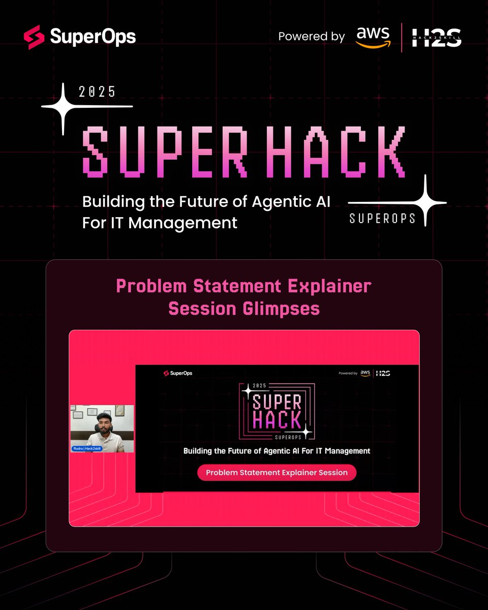 hack2skill's tweet image. The first step to building the future of IT? Understanding the challenges ahead. ⚡

Missed the session? No worries. You can watch the session by registering now: bit.ly/SuperHack2025

#SuperOps #SuperHack #Hackathon #Hack2skill @Superops_com