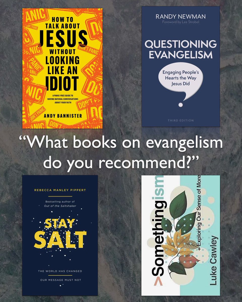 I'm often asked what books on evangelism and sharing your faith I'd recommend. So here are four ... find them at <a href="/10ofthose/">10ofthose 🇬🇧 (UK)</a> <a href="/10ofthoseusa/">10ofthose 🇺🇸 (USA)</a>.

Each will help you talk to your friends about Jesus (whilst not forgetting to talk to Jesus about your friends 🙏).