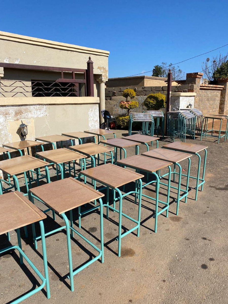KasiEconomy's tweet photo. Young people from Lotus Gardens Township collect old and broken school furniture and refurbish it.
They are Reagela Maintenance & Holdings.

Contact them:

📞 076 882 1365 (WhatsApp) / 069 483 2531
📧 reagela.maintenance@gmail.com
📍 31 Rholisizwe Street, Lotus Gardens, PTA West
 @reagela82349