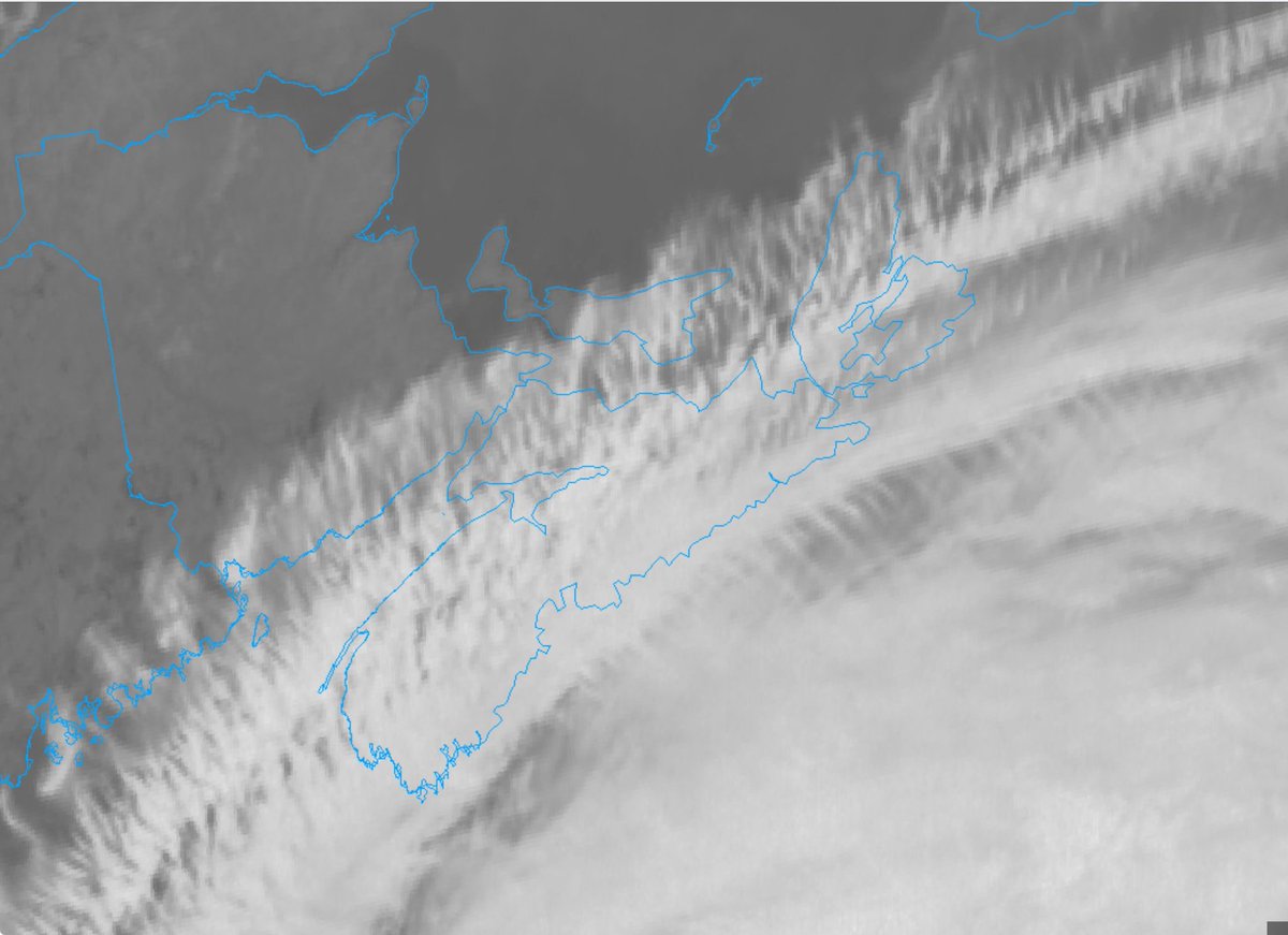 The northern edge of Hurricane Erin this morning