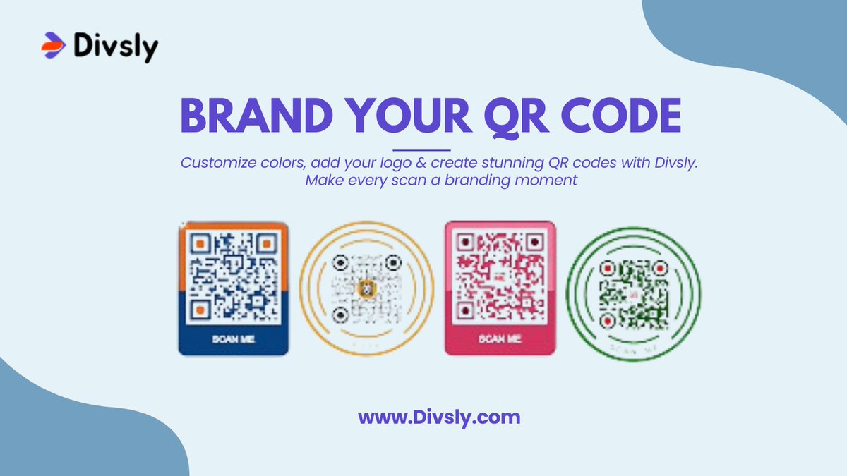divslyllp's tweet image. 🚀 Ditch the default QR code.
🎨 With Divsly, add your logo &amp;amp; brand colors.
✨ A custom QR code isn’t just a link—it’s a branding opportunity.

🔗 divsly.com/features/custo…

#CustomQRCode #Divsly #Branding #DigitalMarketing #BrandedQR