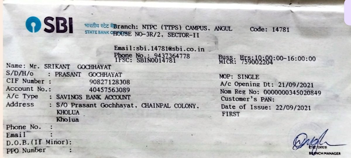 SRIKANT GOCHHAYAT (Ṧ𝗈cᎥáأᎥŝ𝖙) ✍️ (@srikant_talcher) on Twitter photo 📌
AC - 40457563089
Name - SRIKANT GOCHHAYAT
Branch - TTPS, State Bank of India
I deposited ₹9500 in the bank, but till now the amount has not been credited to my account.
Kindly take immediate action.
<a href="/PMOIndia/">PMO India</a> <a href="/TheOfficialSBI/">State Bank of India</a> <a href="/SmalhotraRBI/">Sanjay Malhotra RBI 🇮🇳</a> <a href="/RBI/">ReserveBankOfIndia</a>
<a href="/OfficialSBICare/">SBI Cares</a> <a href="/CGMSBIBhu/">CGM (Bhubaneswar Circle), SBI</a> 📌
AC - 40457563089
Name - SRIKANT GOCHHAYAT
Branch - TTPS, State Bank of India
I deposited ₹9500 in the bank, but till now the amount has not been credited to my account.
Kindly take immediate action.
<a href="/PMOIndia/">PMO India</a> <a href="/TheOfficialSBI/">State Bank of India</a> <a href="/SmalhotraRBI/">Sanjay Malhotra RBI 🇮🇳</a> <a href="/RBI/">ReserveBankOfIndia</a>
<a href="/OfficialSBICare/">SBI Cares</a> <a href="/CGMSBIBhu/">CGM (Bhubaneswar Circle), SBI</a>