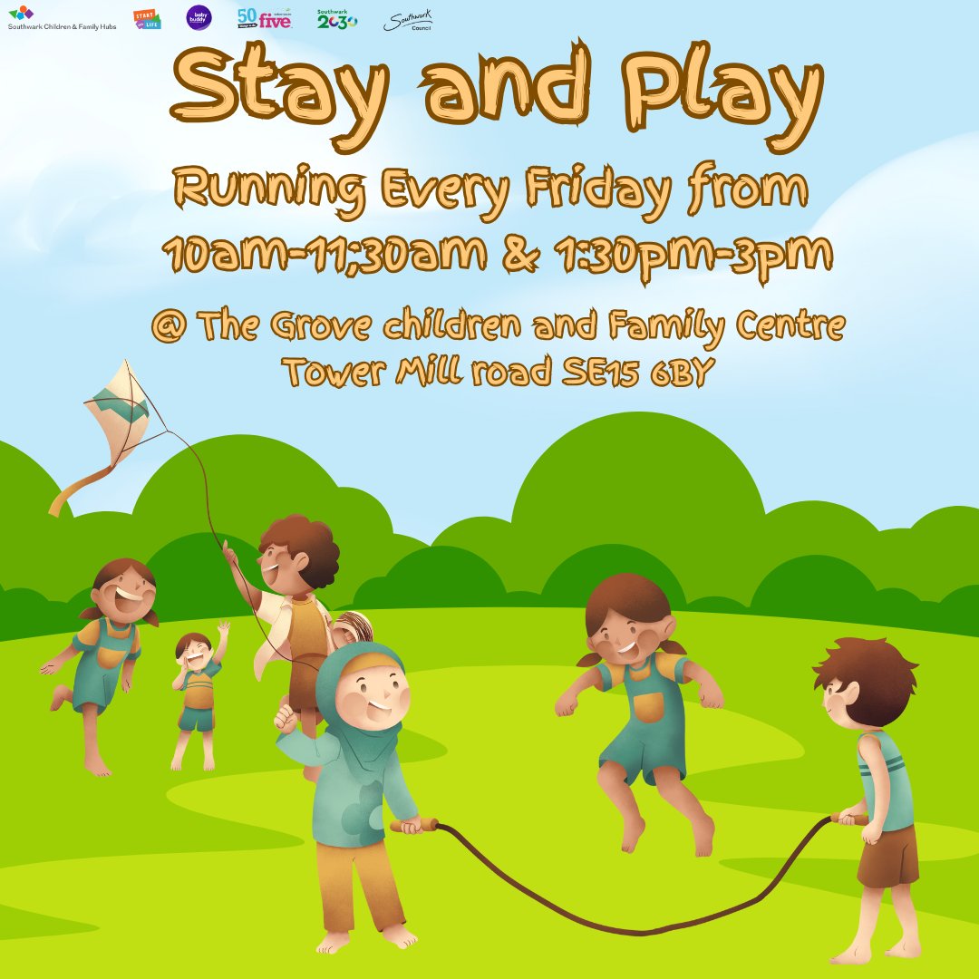 C_D_cfc's tweet image. 🎉 Stay &amp;amp; Play every Friday at The Grove (SE15 6BY)
🕙 10–11:30am &amp;amp; 🕜 1:30–3pm
Toys, crafts, fun &amp;amp; friends – FREE for families! 🧸🎨👶
Just drop in – we’ll see you there!
#StayAndPlay #TheGrove #FreeSummerFun #SouthLondonParents