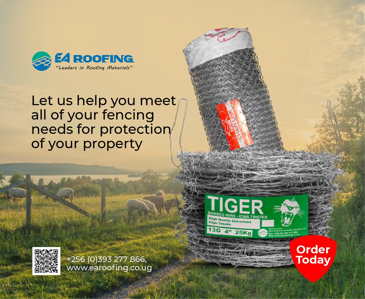 EaRoofing's tweet photo. Protect your property with the ultimate defense. Our Tiger Barbed Wire and Tiger Chainlink offer the security and peace of mind you deserve. Invest in the best, and secure your world.
#EARoofing #TigerBarbedWire #TigerChainlink #PropertySecurity https://t.co/qOW5Sg7u9B