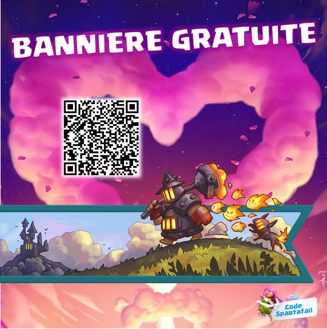 Pour récupérer votre bannière gratuite sur #clashroyale  cliquez sur le lien 

link.clashroyale.com/?action=vouche…

#GiftedBySupercell