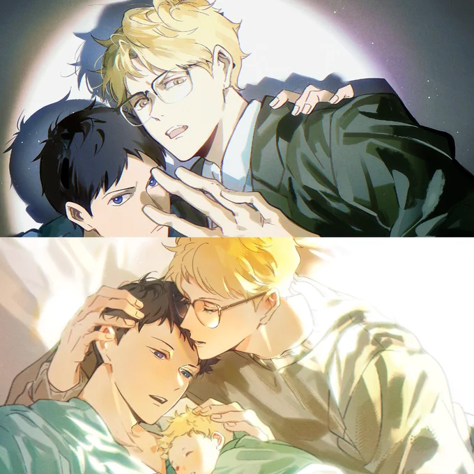 I finally finished all the drawings! The full version of these two will be presented in our new TKkg fan collaborative book.