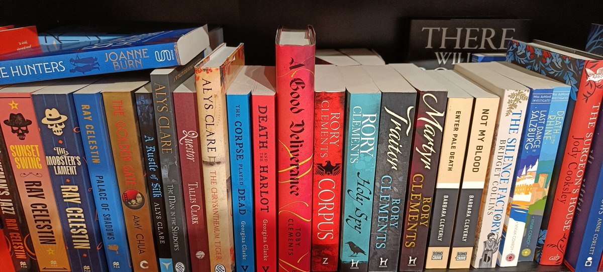 Loads of Rory Clements on the shelf last time I was in BodiesInTheBookshop #Cambridge.
If you can't make it on Thursday, I heartily recommend all three of his protagonists;
John Shakespeare - 1st book is Martyr
Tom Wilde - 1st book is Corpus
Seb Wolff - Munich Wolf
#TBR #crime