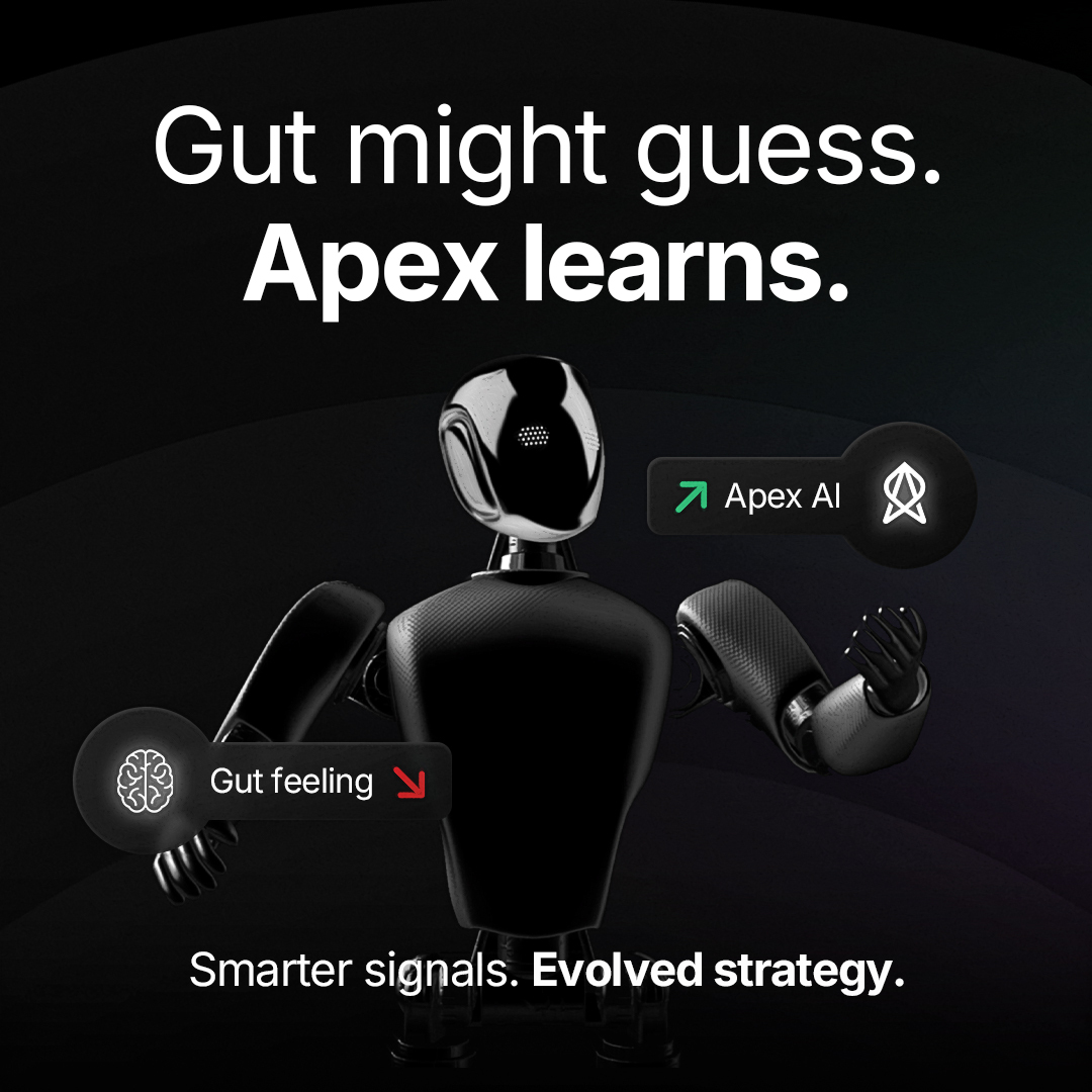 ApexchainAI's tweet photo. Why AI > Gut Feel in Crypto

Gut instinct might win a trade, but Apex wins patterns.

Trained on market signals, wallet flows, and real outcomes — Apex learns, evolves, and refines every trade signal.

Predict smarter.
Not harder.

#CryptoAI #ApexchainAI https://t.co/0F4QH928NU