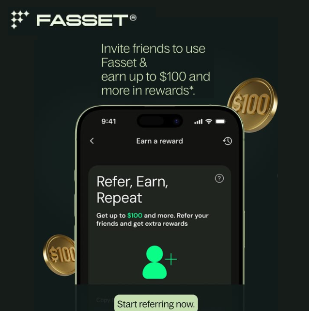 fasset_official's tweet photo. friends. family. colleagues.
help them get usd, stocks, crypto.
you earn usd for bringing them in.
referrals is live. https://t.co/O2q4ffF8bR