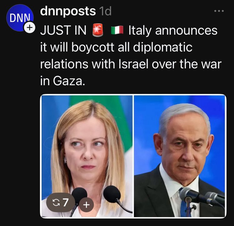 Netanyahu has a hell of a nerve criticising Albanese when so many other Western countries are also against the genocide in Gaza 

Just like Trump, Bibi’s only in power to protect himself from accountability 

The world has had enough of this Monster and his murderous regime 🤬