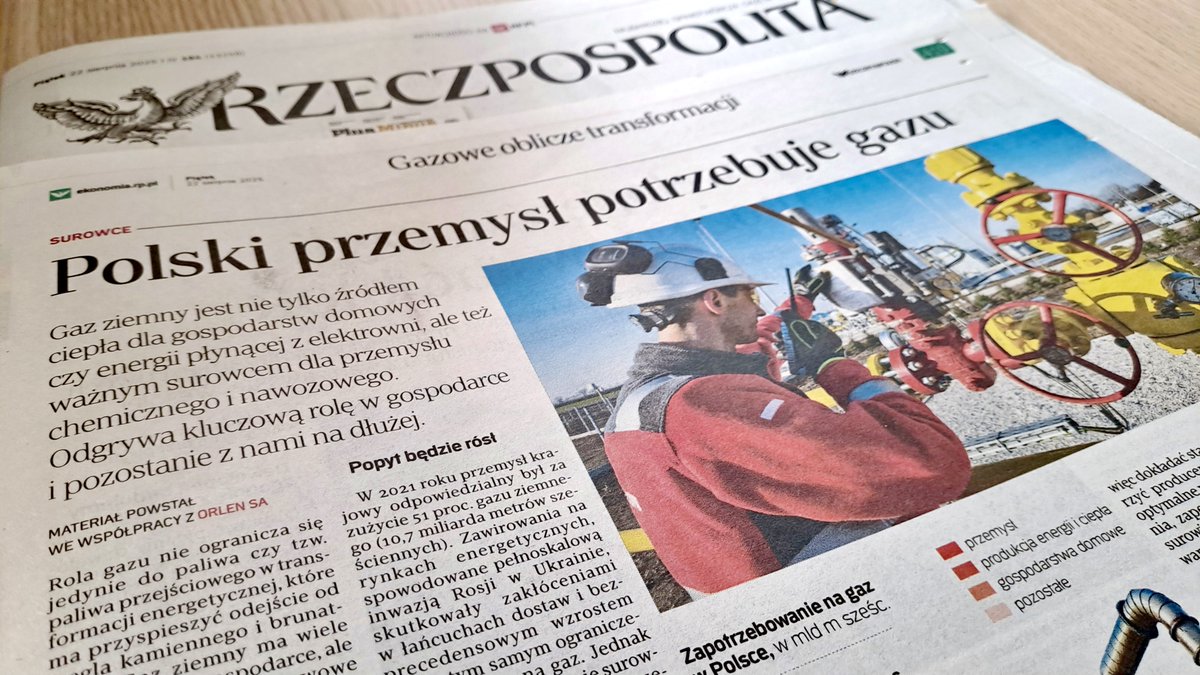 📰 Dziś na łamach <a href="/rzeczpospolita/">Rzeczpospolita</a> o roli gazu ziemnego w gospodarce i jego znaczeniu dla wielu branż polskiego przemysłu, jako kluczowego surowca wykorzystywanego, między innymi, do produkcji nawozów i tworzyw sztucznych, a także leków czy kosmetyków. Zachęcamy do lektury: