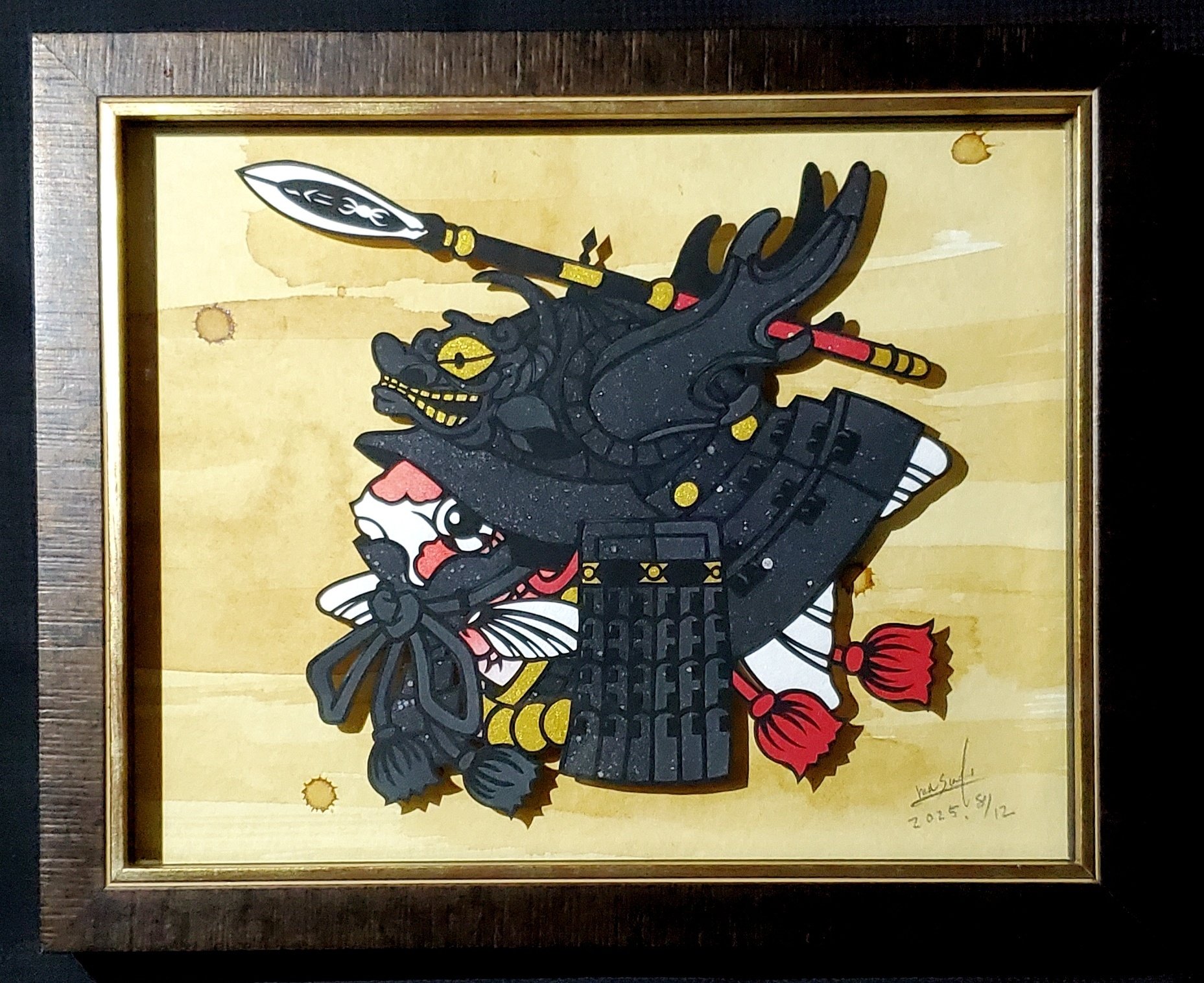 世界に1つ◼️超カッコイイまん丸な溶岩石の金彩ロックアート『オクトパシスタ』 GAPPA ROCKS ISHIKAWA