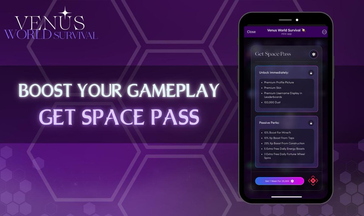 Space Pass - Your Ticket to the Cosmos 🪐 🚀

Greetings, Survivors! Did you already get the Space Pass? 👀

It’s a great way to boost your gameplay experience - with it, you’ll unlock many passive and active perks ✨

Get Space Pass and you’ll receive 👇

 ⁃ Premium profile