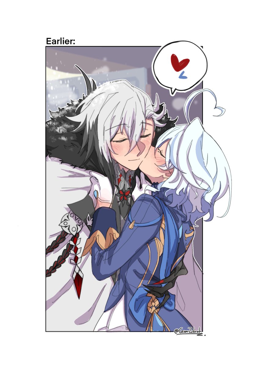 A little peck 💋

#Arlefuri #Arlecchino #Furina