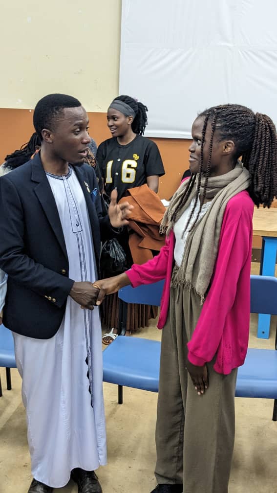 She___maimz's tweet photo. It was so much a pleasure meeting with SSentebe Adrian Lubyayi at #kyambogo nkobazambogo freshers' tea party last evening 🥳 https://t.co/ACzF8IValz