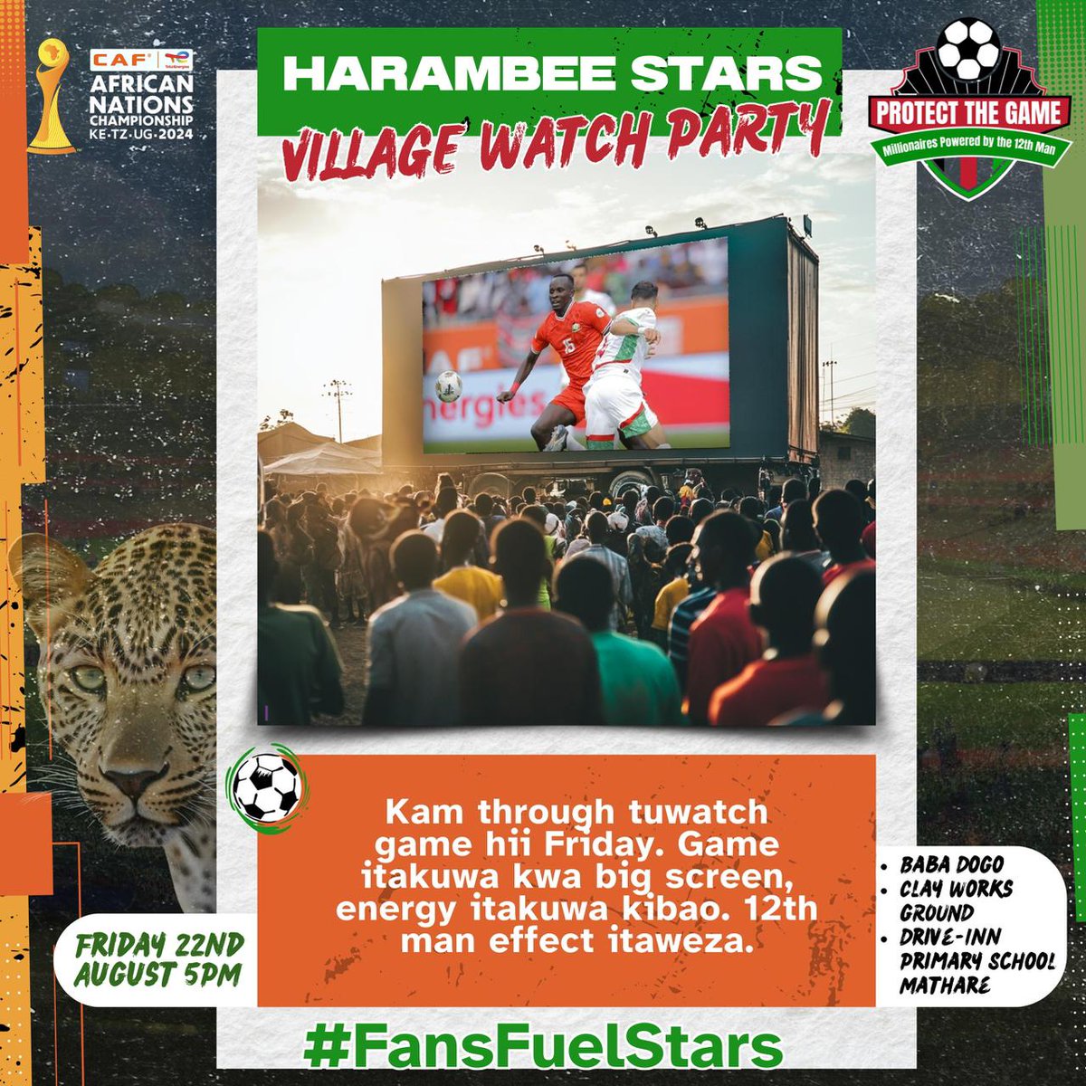 Modoi4088's tweet photo. #FansFuelStars
Mtaa ndio Kick-off, Ushindi ndio Goal – D-Day Edition

The Quarter Final is here – Kenya vs Madagascar, 5PM sharp at Moi International Sports Centre, Kasarani. But game inaanza mtaa and papa nadir grounds tutashangiia Stars
@CAF_Online
@Harambee__Stars
@InteriorKE https://t.co/hRyVyvJsRc
