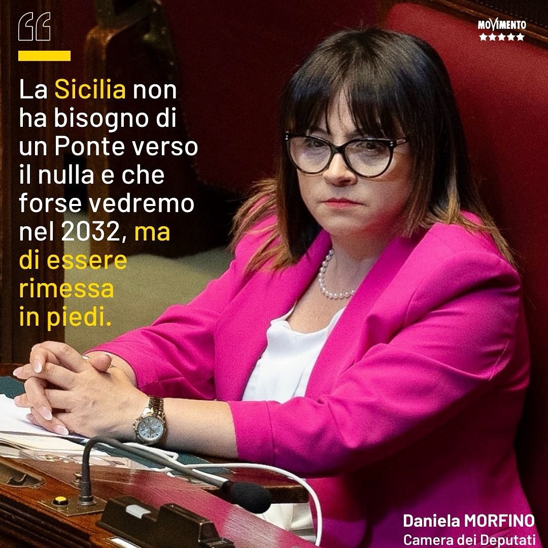 Sicilia al collasso:
🚧 Strade e viadotti: franano, crollano, isolano intere comunità.
🏥 Ospedali: sotto organico, cittadini costretti a emergenze da dopoguerra.
💸 Miliardi per un’opera inutile, mentre la Sicilia affonda. 
Prima di sognare ponti,rimettiamo in piedi l’isola.Ora.