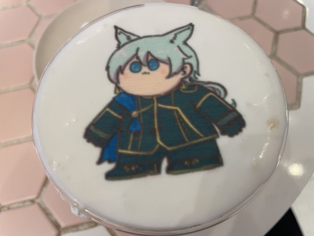 🧸ちゃんと🐱ちゃんとプリントラテ₍ᐢ･֊･ᐢ₎