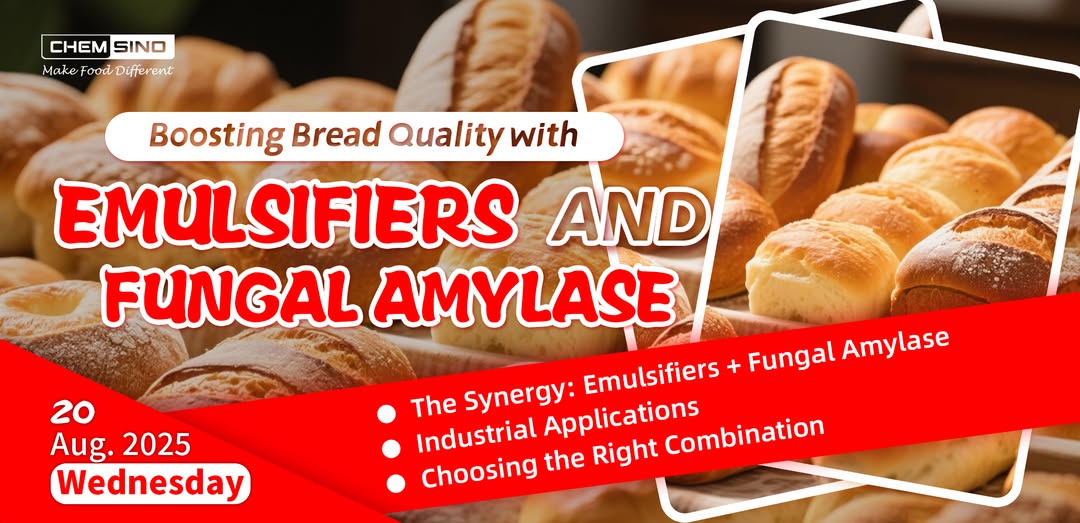 ChemsinoRachel's tweet image. #Foodscience: Boosting Bread Quality with Emulsifiers and Fungal Amylase 🍞 
By combining emulsifiers and fungal amylases, bakeries can improve dough properties and enhance the overall quality of the bread. 
Fell free to contact me for more useful reference. 

#FoodEmulsifier