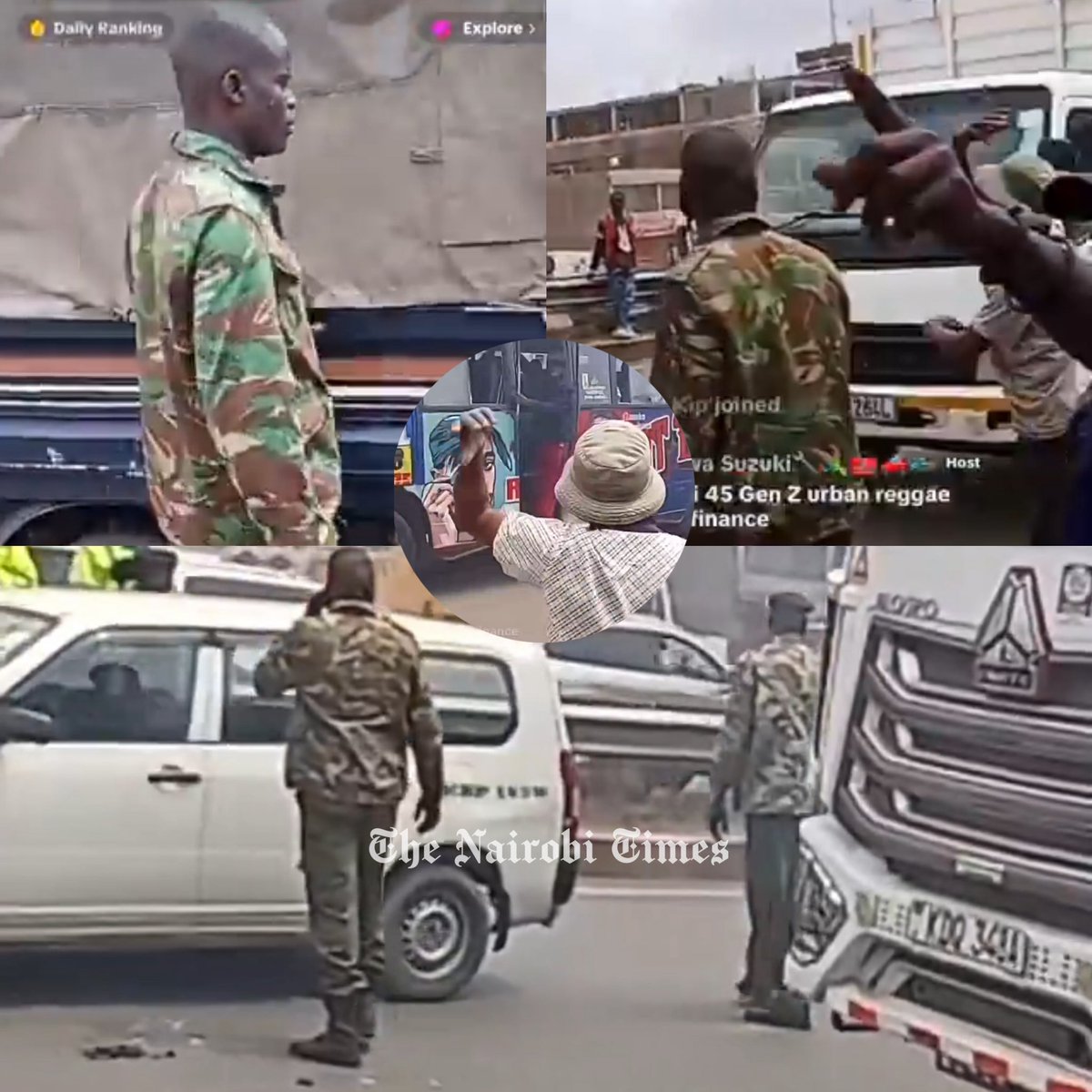 Githurai residents send police away and open traffic at Thika Road which was closed due to the Kenya vs Madagascar CHAN games today at Kasarani Stadium.