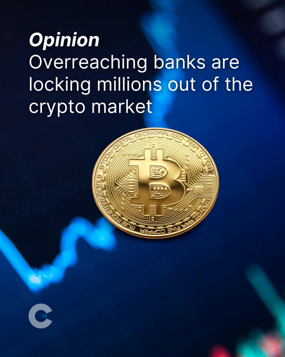 City A.M. (@cityam) on Twitter photo OPINION: UK investors are embracing crypto, with the country ranking among the highest globally for adoption and awareness of digital assets. 
Yet instead of supporting this momentum, many UK banks are standing in the way of change – adopting blanket bans on payments to crypto OPINION: UK investors are embracing crypto, with the country ranking among the highest globally for adoption and awareness of digital assets. 
Yet instead of supporting this momentum, many UK banks are standing in the way of change – adopting blanket bans on payments to crypto