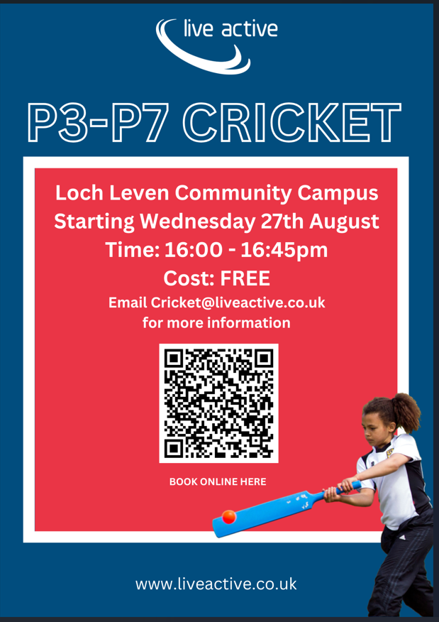 Please see information attached regarding P3-P7 cricket at LLCC.