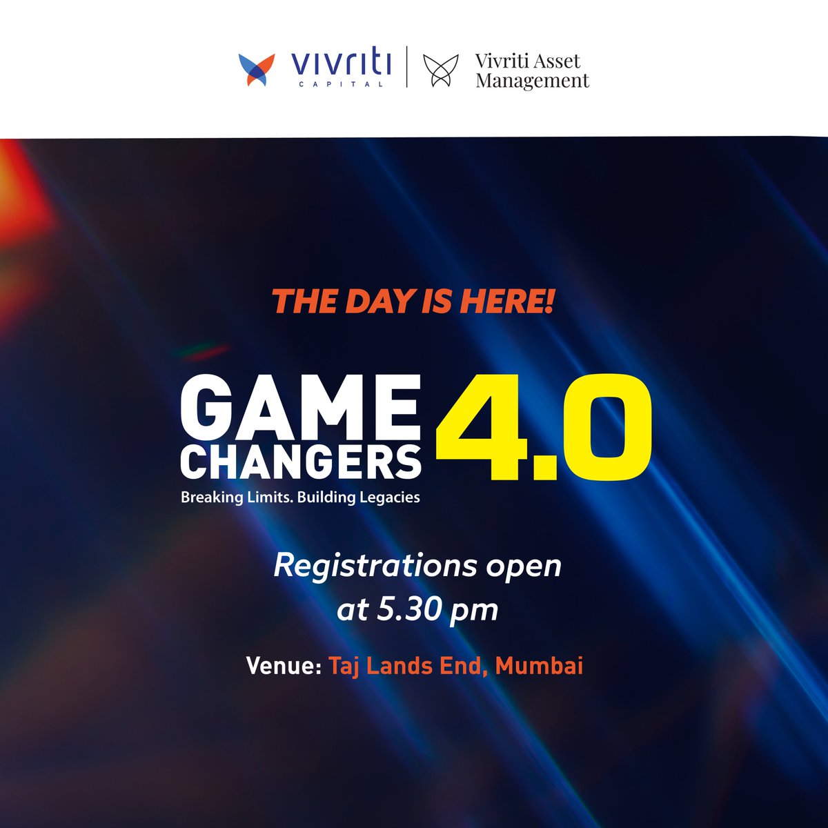 All eyes on today! Can't wait to dive into great sessions, meet amazing people, and walk away with fresh ideas.  Brace yourself for an event that will motivate you to break the limits and build lasting legacies!  Registrations open at 5:30 pm. See you there!  

#GameChangers #GC4