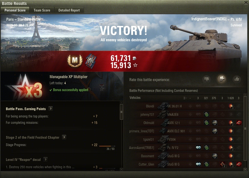 IndignantBeaver's tweet photo. Need to train a German crew super quick? Play a tank where no one realizes the turret is the weak point!

#WorldOfTanks 
#NotOP https://t.co/AaTIMltt8Q