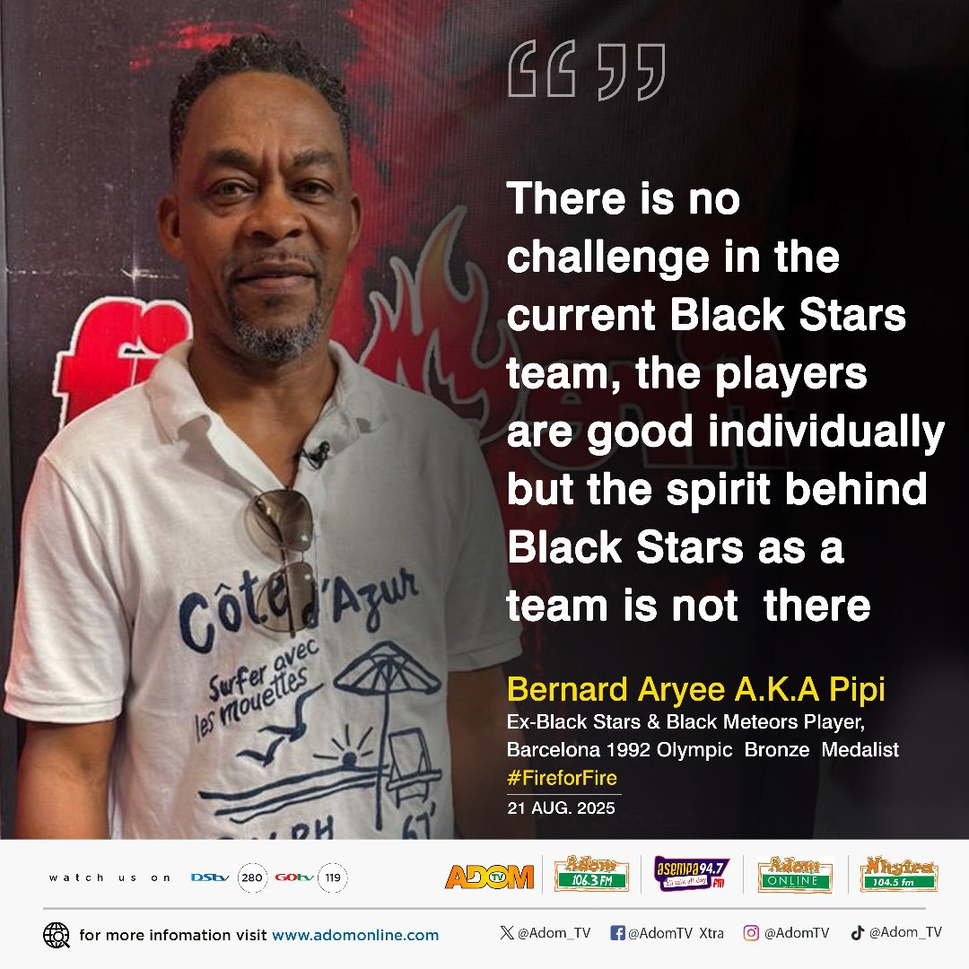 KOBBY__STONNE's tweet image. “Ghana must go back to colts football, academies are business — colts built real talents!” 

“No team spirit in the current Black Stars. We need a strong local Black Stars to restore competition.” 

Bernard Aryee A.K.A Pipi on #FireForFire with Kobby Stonne

#AdomTV #AsempaFM