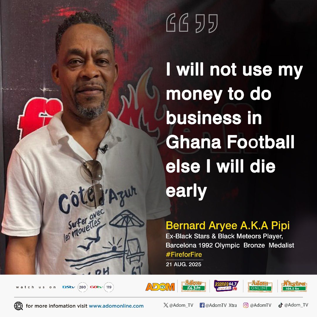 KOBBY__STONNE's tweet image. “Ghana must go back to colts football, academies are business — colts built real talents!” 

“No team spirit in the current Black Stars. We need a strong local Black Stars to restore competition.” 

Bernard Aryee A.K.A Pipi on #FireForFire with Kobby Stonne

#AdomTV #AsempaFM