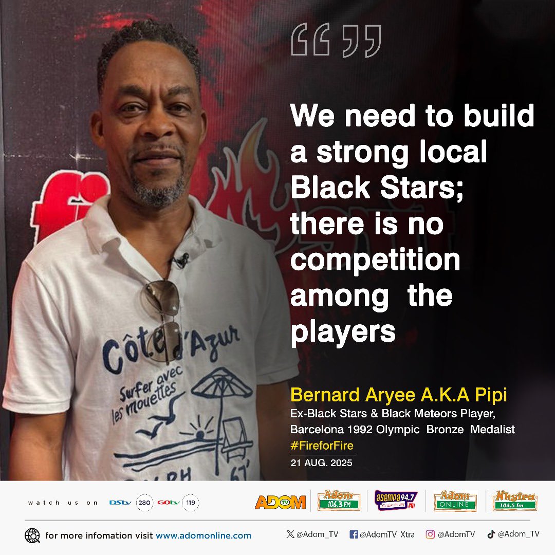 KOBBY__STONNE's tweet image. “Ghana must go back to colts football, academies are business — colts built real talents!” 

“No team spirit in the current Black Stars. We need a strong local Black Stars to restore competition.” 

Bernard Aryee A.K.A Pipi on #FireForFire with Kobby Stonne

#AdomTV #AsempaFM