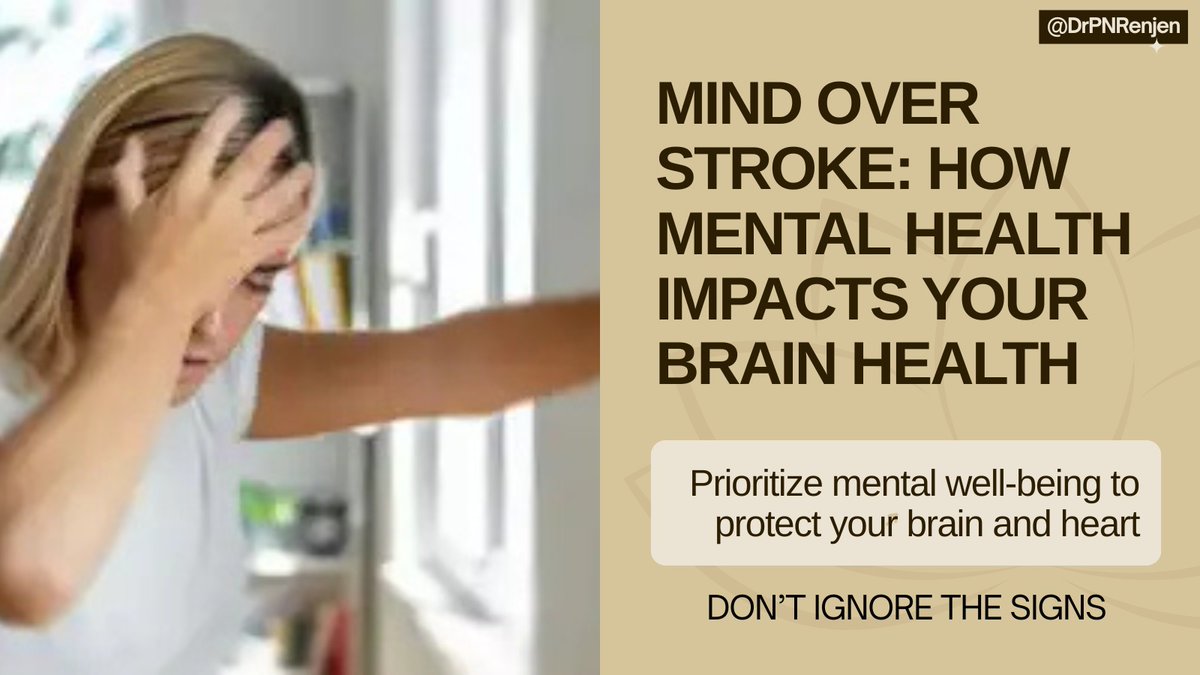 DrPNRenjen's tweet photo. Your mind matters as much as your body. Chronic stress, anxiety, and depression can significantly raise stroke risk @ApolloInter
#MindBodyConnection
#MentalHealth #StrokeRisk #BrainHealth #StressAwareness #StrokePrevention #NeuroHealth #HeartAndBrain #WellnessMatters https://t.co/GccBh6FQd6