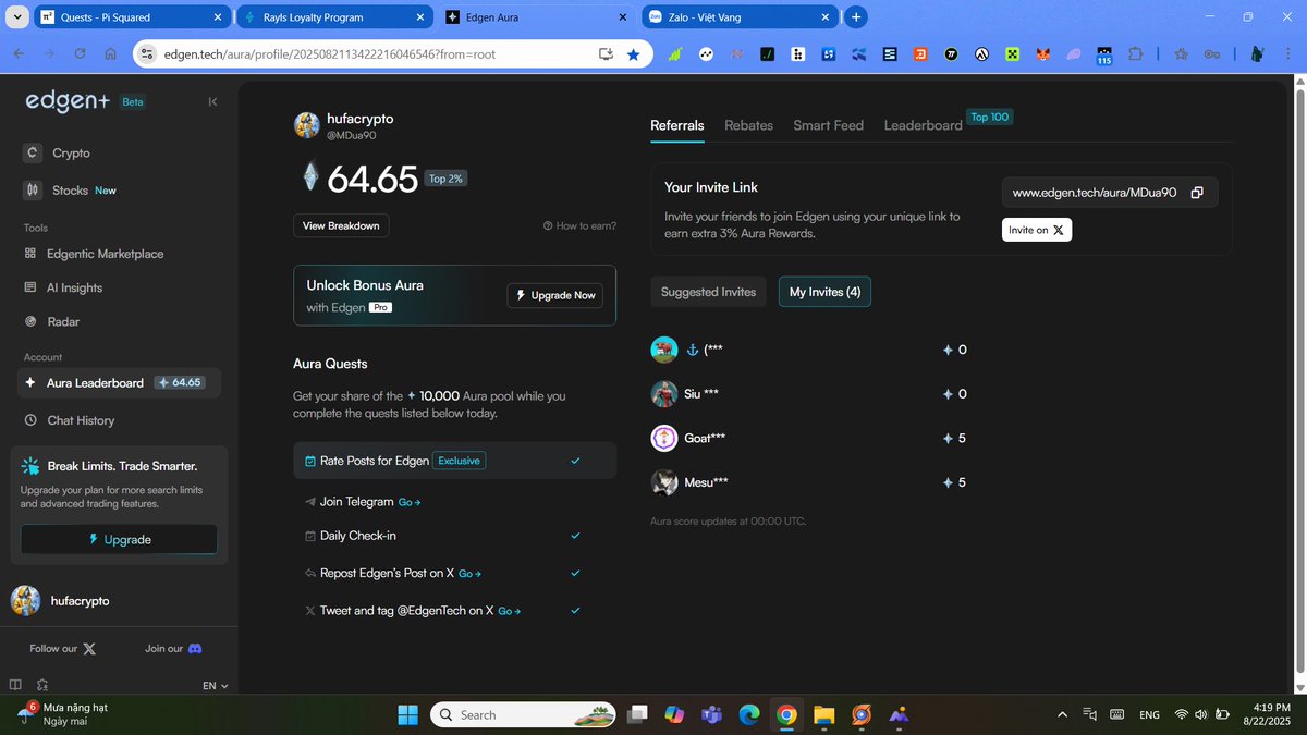 MDua90's tweet image. Thôi qua kèo #Somnia và #CampNetwork 

Tham gia chống móm cùng tôi 3 kèo mới.
Cộng đồng airdrop VN cũng đang khá fomo.

1️⃣ #Pi2Network @Pi_Squared_Pi2 

Link: portal.pi2.network/quests (Tranh thủ làm 3 quest mới để đóng nữa).

wallet.fastset.xyz (Bấm link dự án tự…
