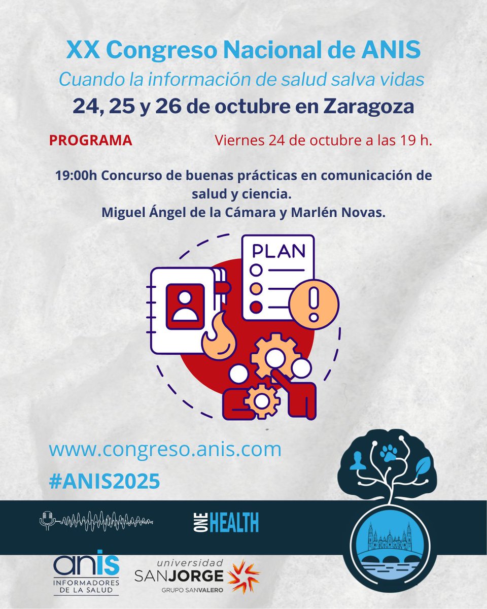 #ANIS2025 | Concurso de Buenas Prácticas en Comunicación de #Salud y #Ciencia

Moderan <a href="/marlennovas/">marlen novas</a> y <a href="/MiguelDlaCamara/">Miguel Angel De la Cámara</a> 

🖊️Inscripciones con cuota reducida hasta el 31 de agosto

🌐 Más información congreso.anisalud.com