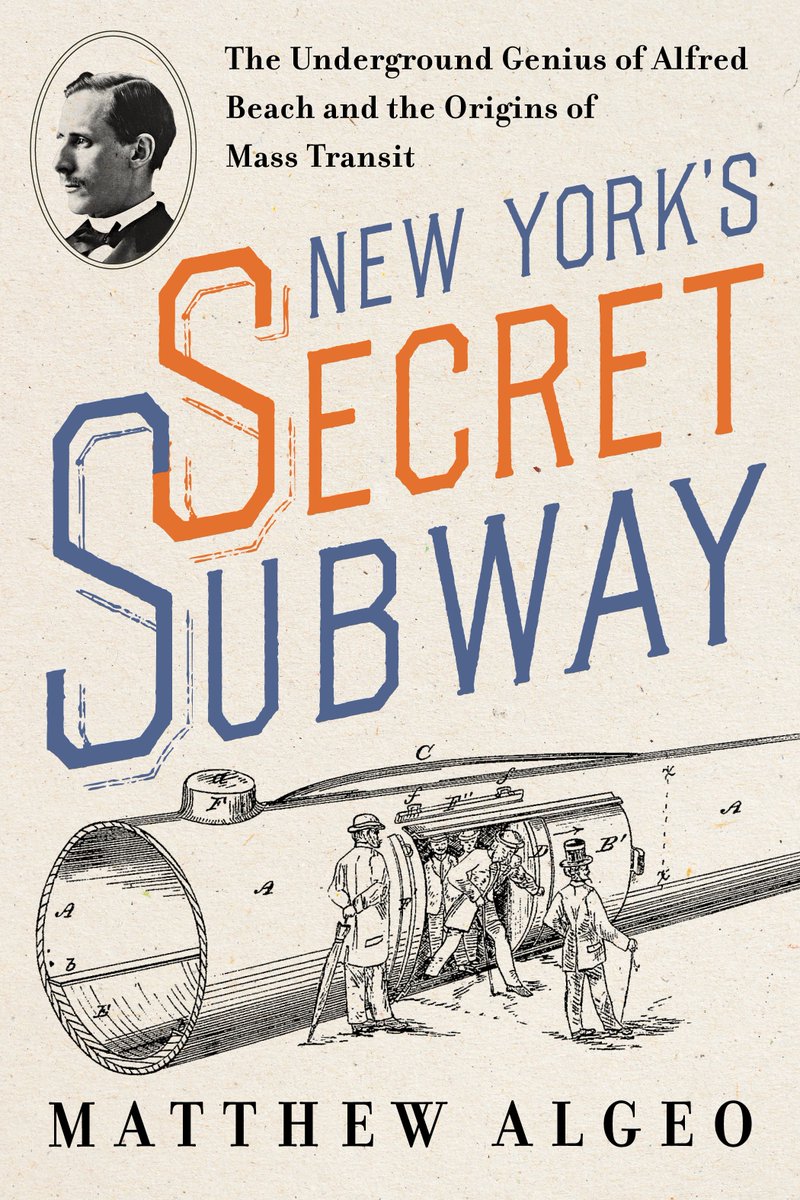 Out now in Europe! Matthew Algeo's New York's Secret Subway: The Underground Genius of Alfred Beach &amp; the Origins of Mass Transit #railwayhistory <a href="/IslandPress/">Island Press</a>. 

Decades before NYC had the subway it had the Beach Pneumatic Railway!

Buy at your local bookseller or <a href="/uk_publishers/">Ingram Publisher Services UK</a>!